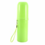 Suport cilindric periuta de dinti, pentru calatorie, culoare verde